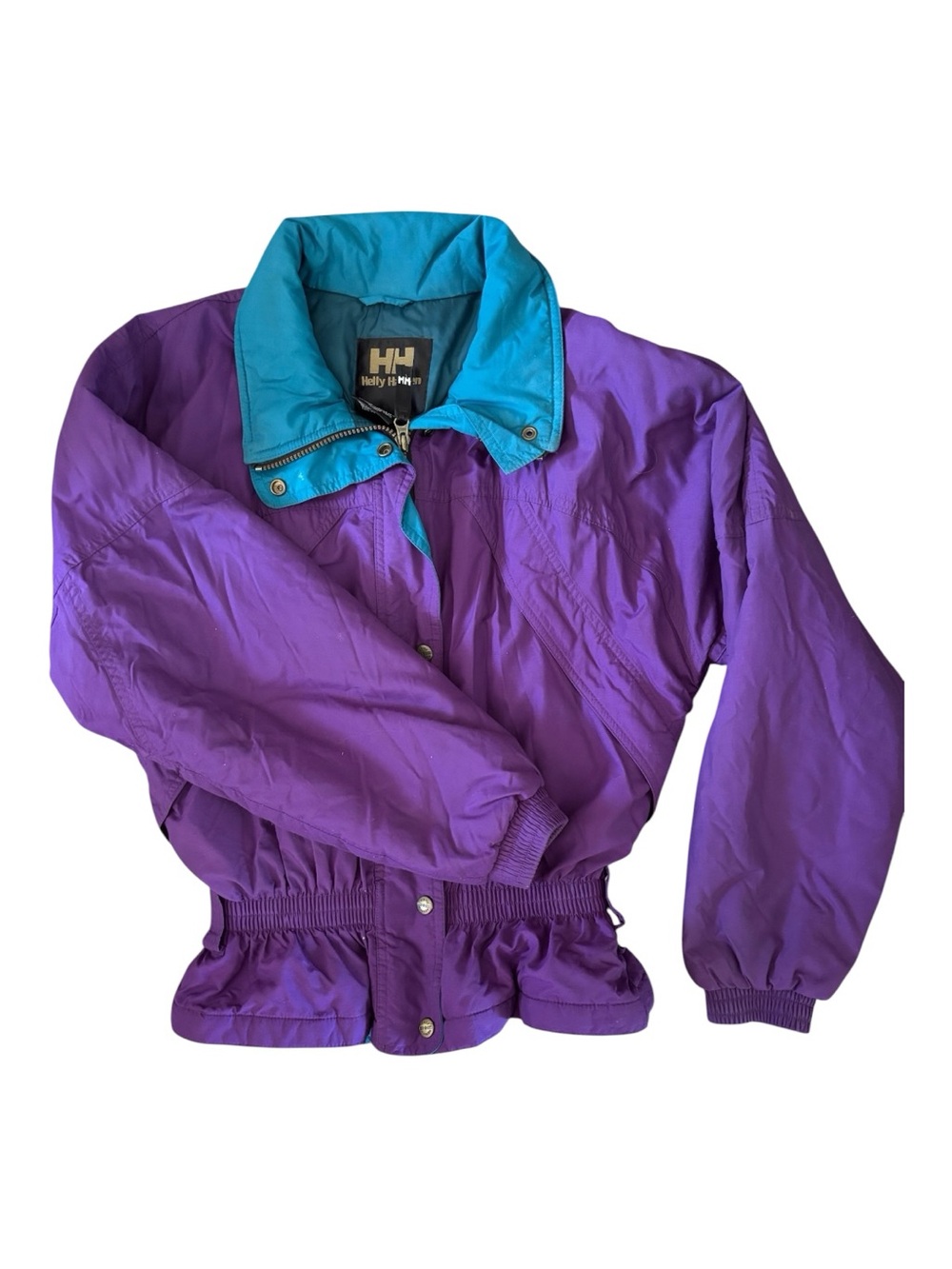 Vintage 80’s Helly Tech Helly Hansen Teal Purple Thinsulate Ski Jacket Size M